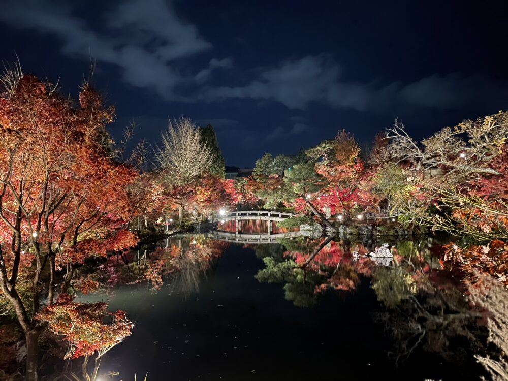 The strolling pond garden at Eikando Zenrin-ji in fall season