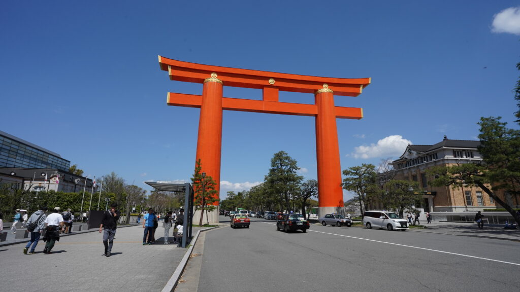 Torii Gate in Heian Jingu Shrine